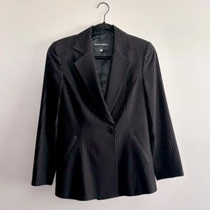 Giorgio Armani Pin Stripped Black Blazer - Size 38 (6ish)